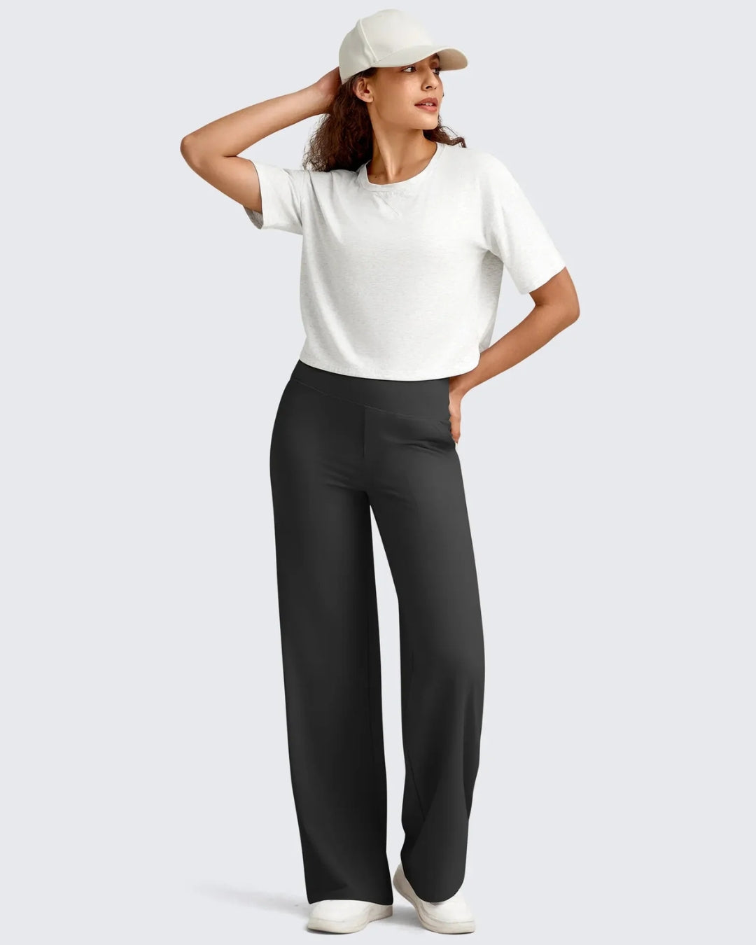 Snugsy™ High-Waist Wide-Leg Dress Pants