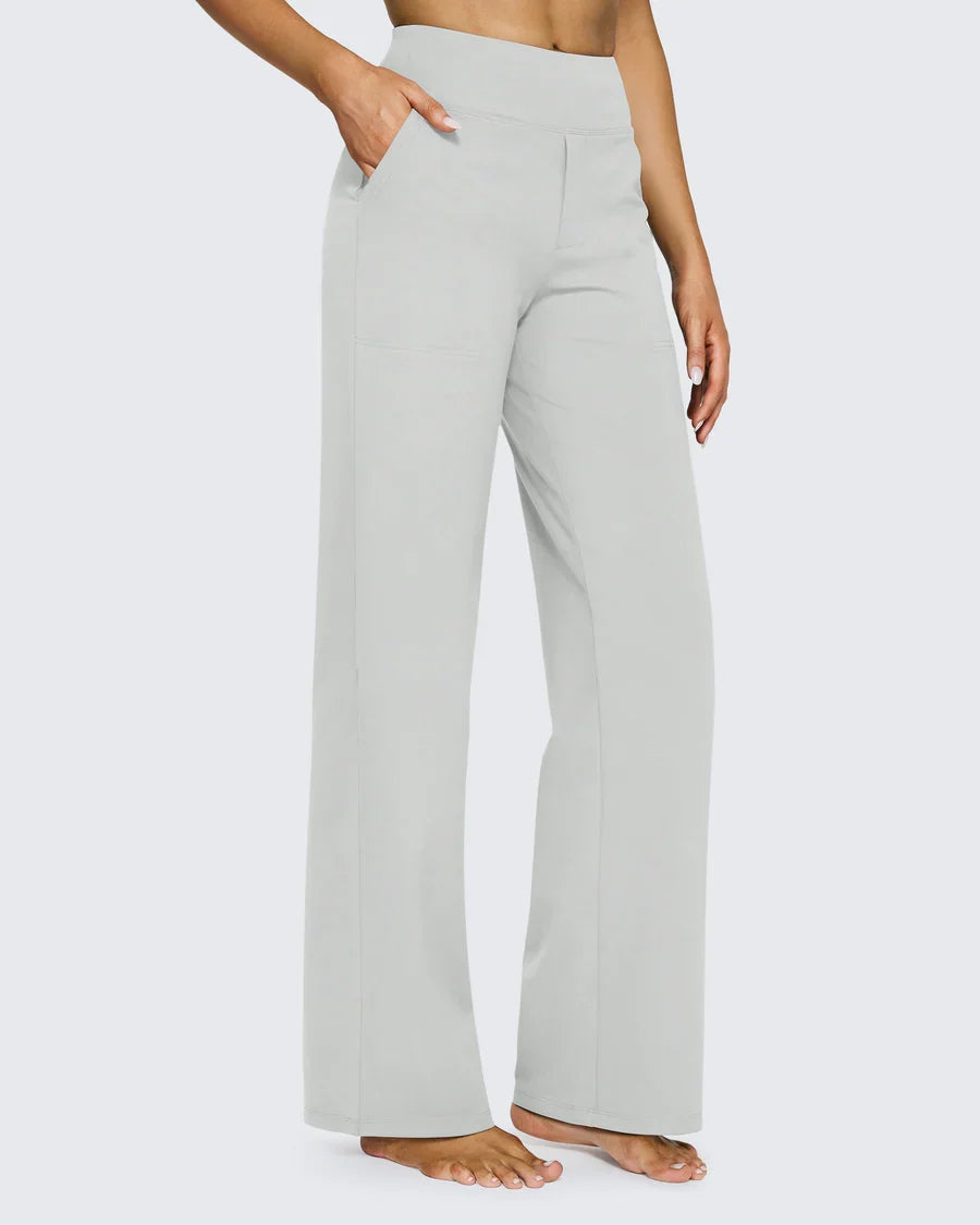 Snugsy™ High-Waist Wide-Leg Dress Pants