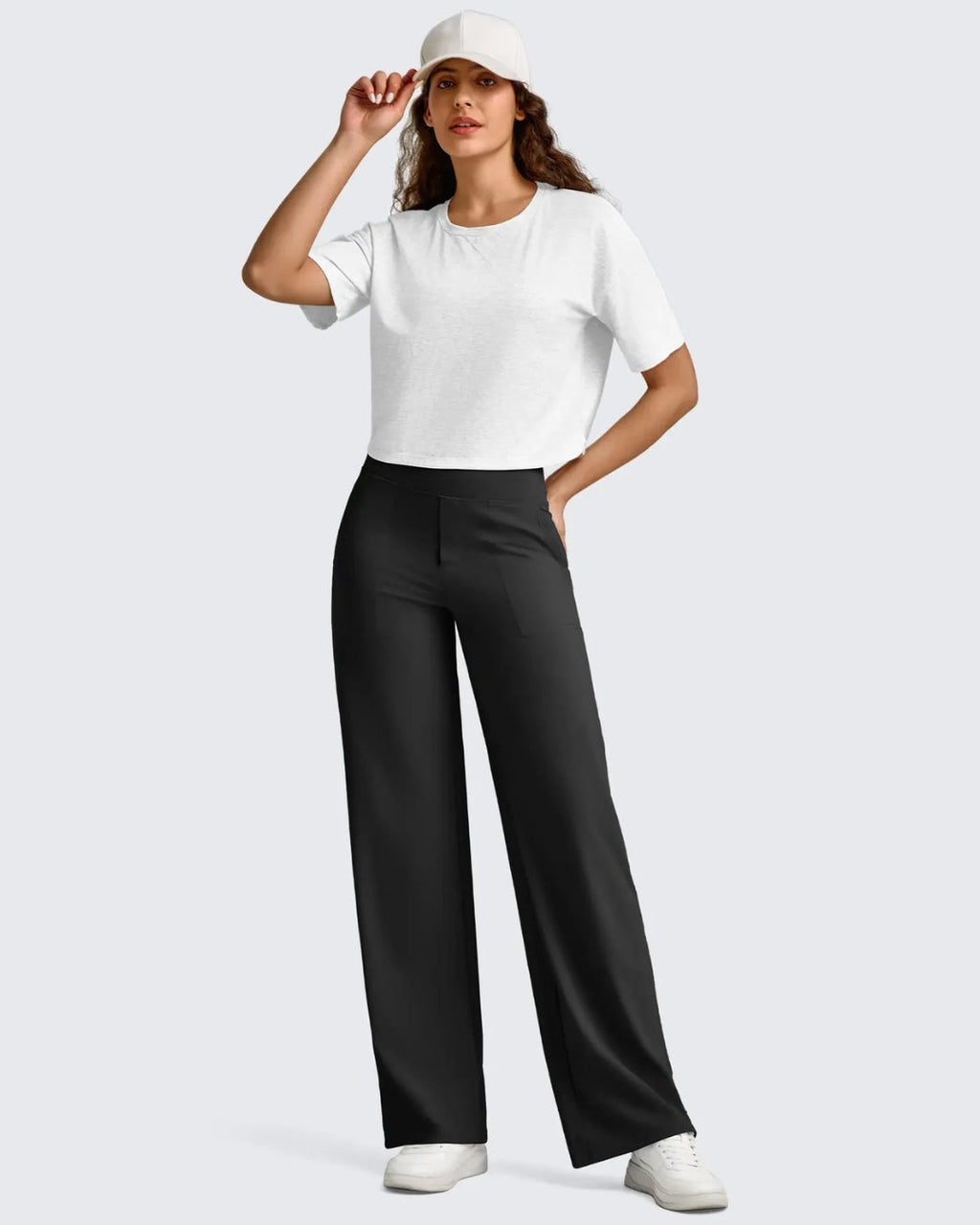 Snugsy™ High-Waist Wide-Leg Dress Pants