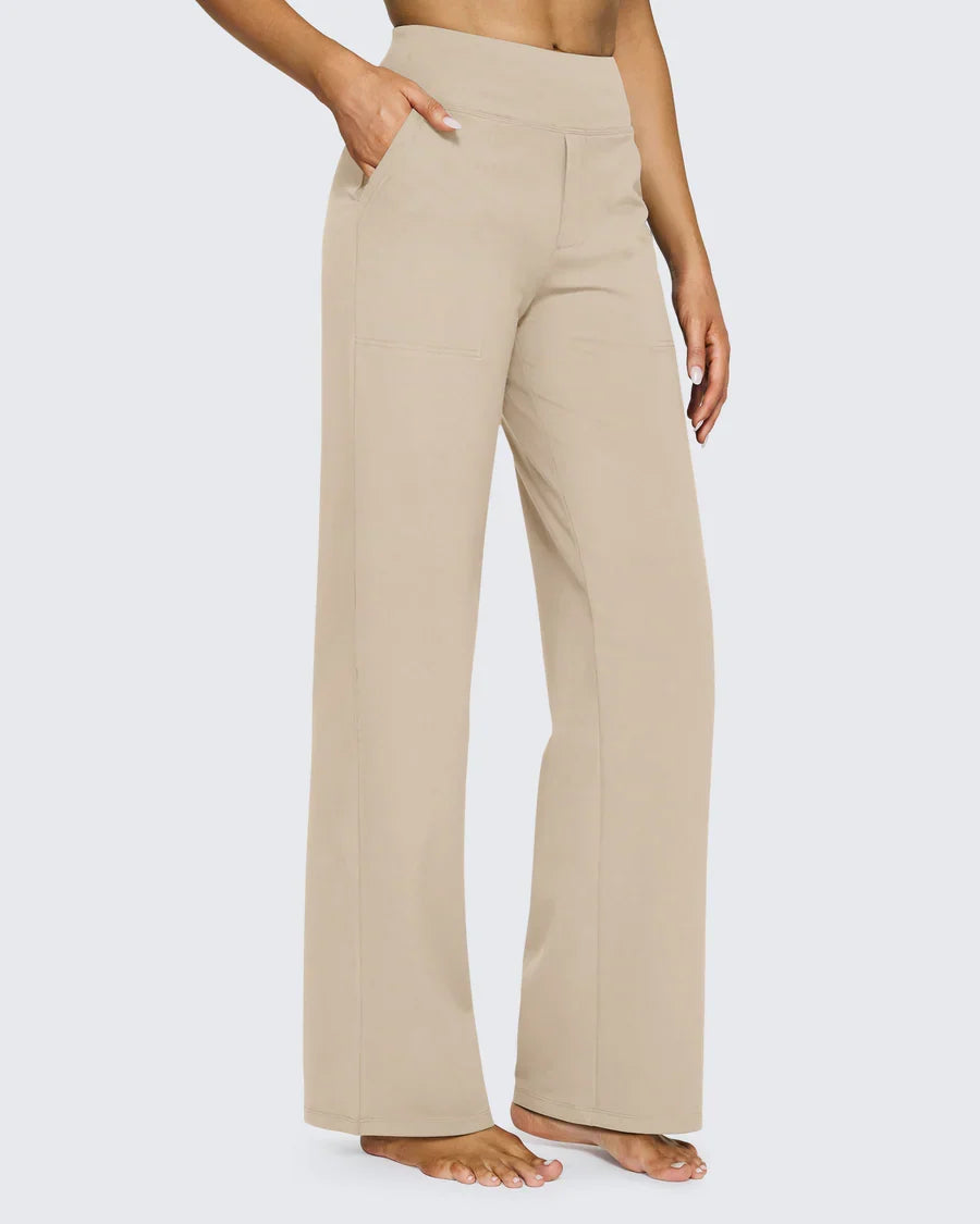 Snugsy™ High-Waist Wide-Leg Dress Pants