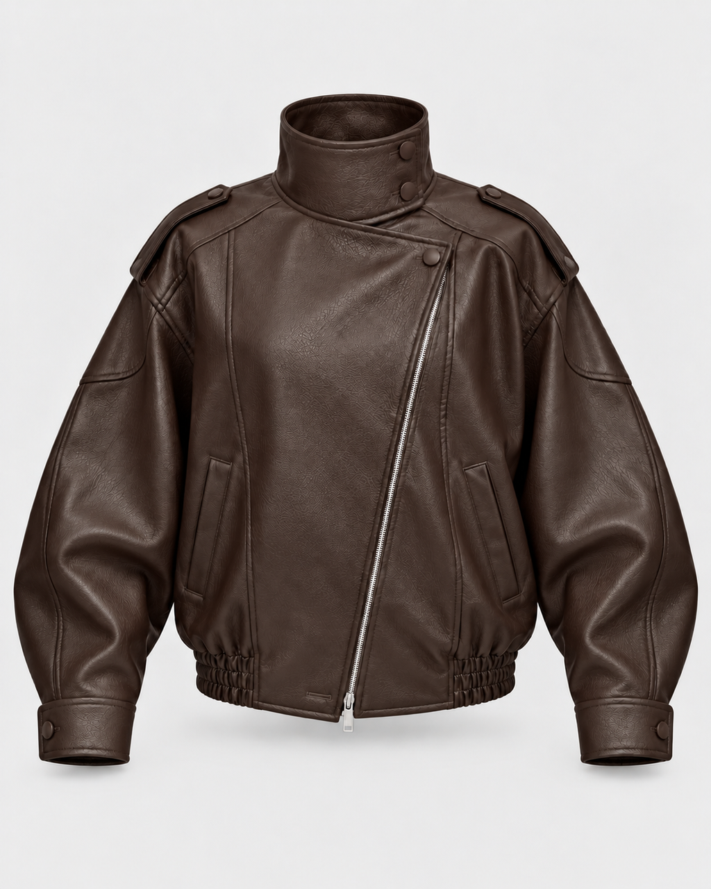 Snugsy™ Collar Faux Leather Jacket