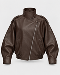 Snugsy™ Collar Faux Leather Jacket